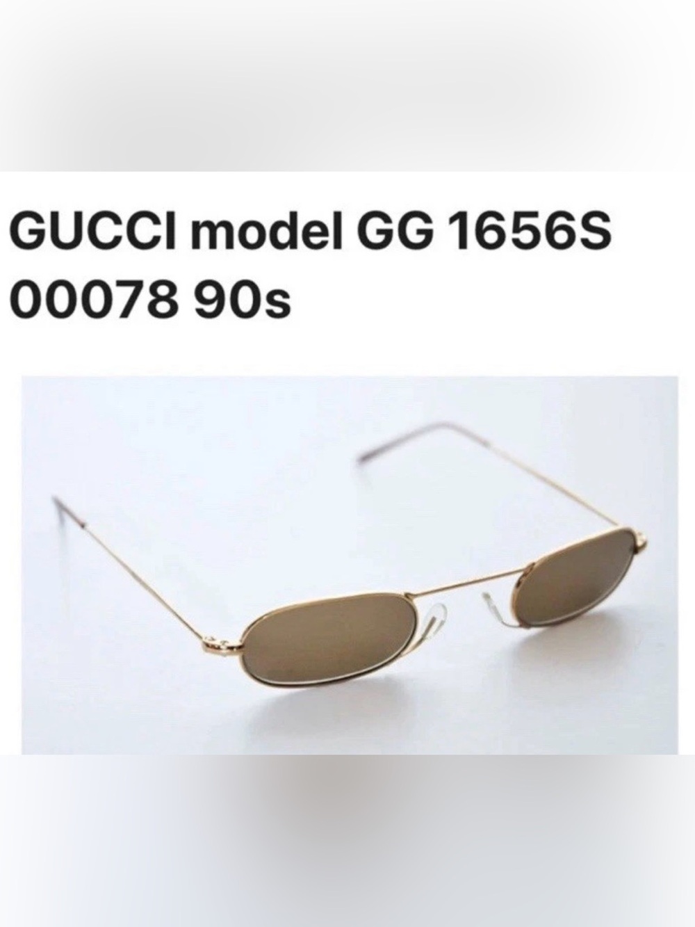 ** Rare ** GUCCI model GG 1656S 00078 90s Sunglasses